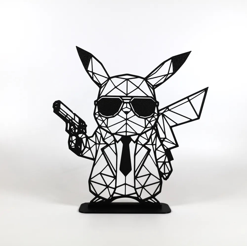 Low Poly Geometric Agent Pikachu