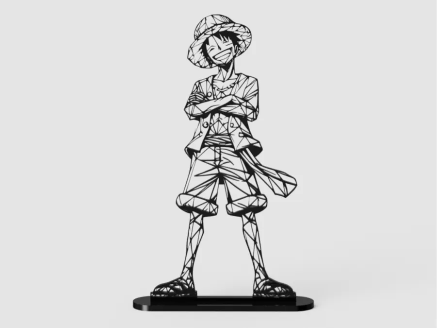 Geometric Low Poly Luffy - One Piece