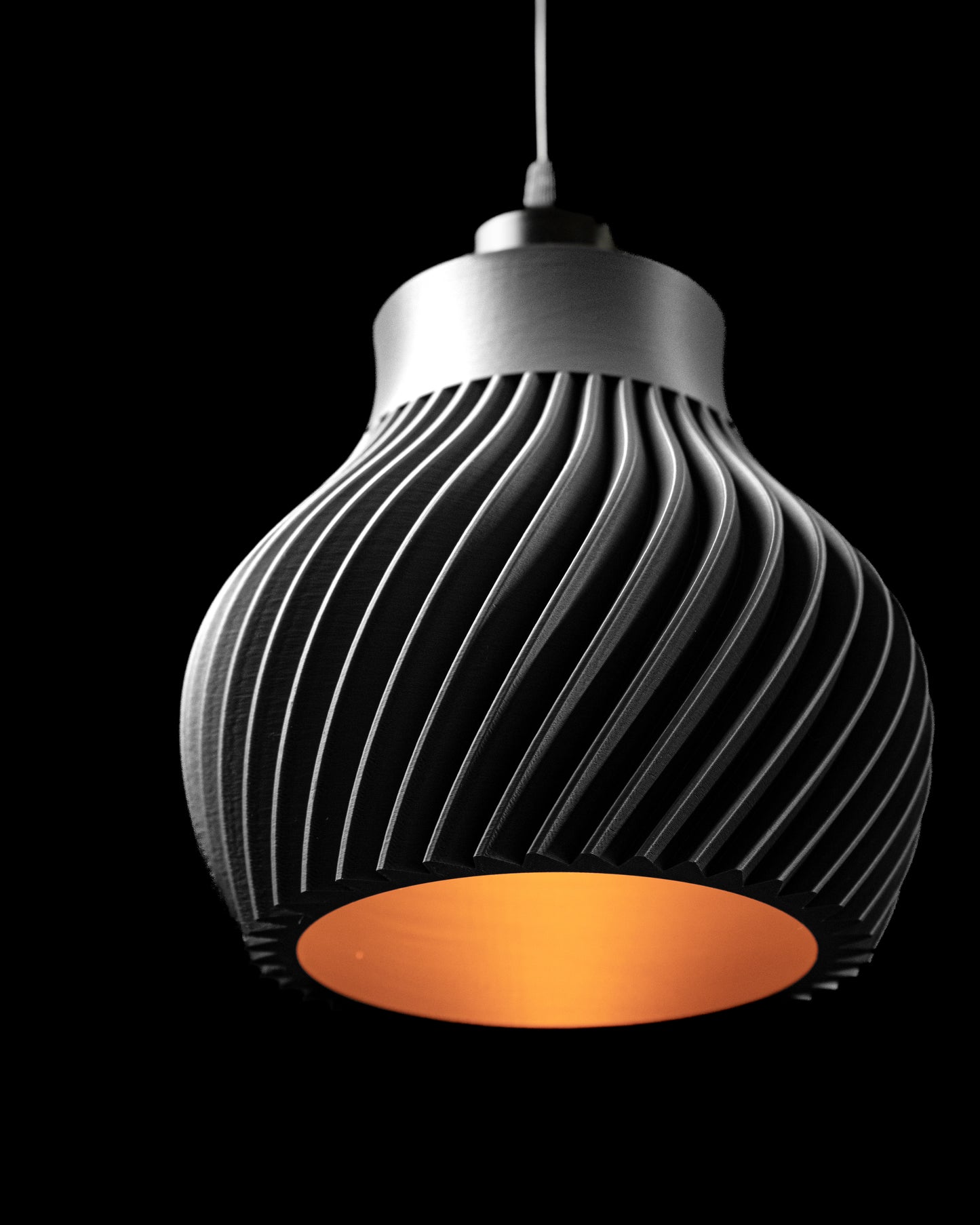 Ridged Pendant Light