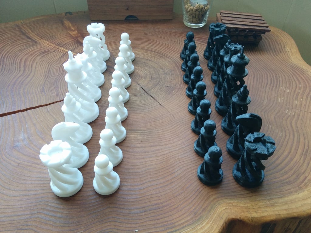 Spiral Chess Pieces