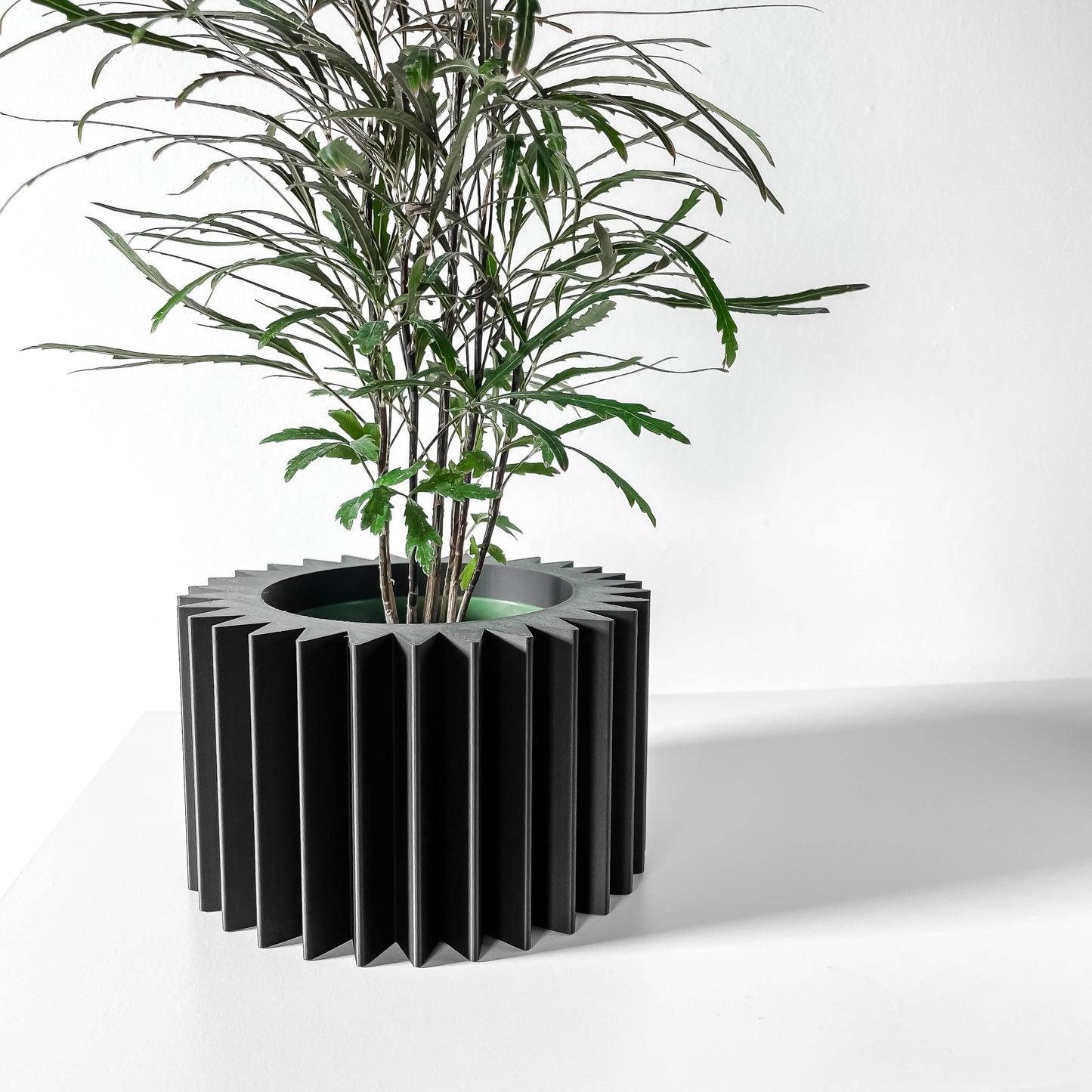 The Tuno Interior Planter Pot with Drainage Tray