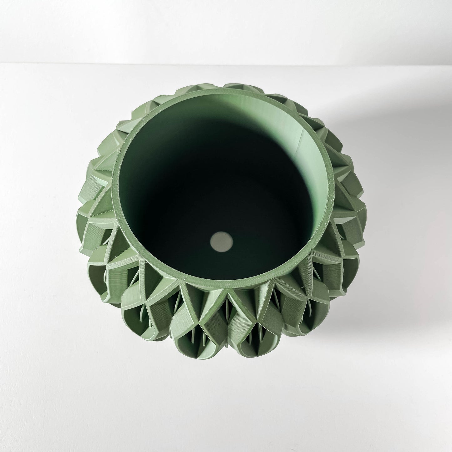 The Octa Interior Planter Pot with Drainage Tray