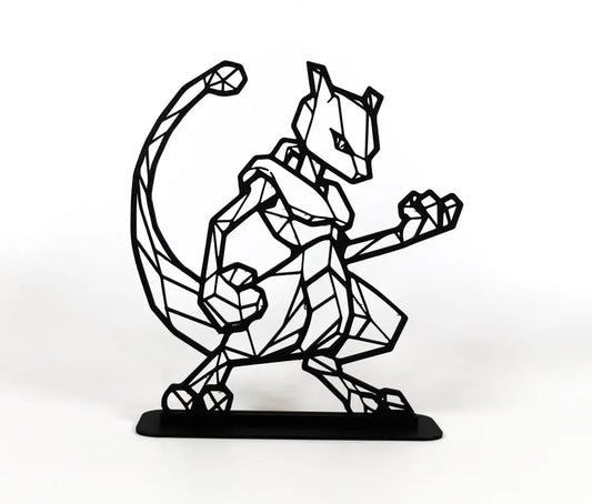 Geometric Low Poly Mewtwo