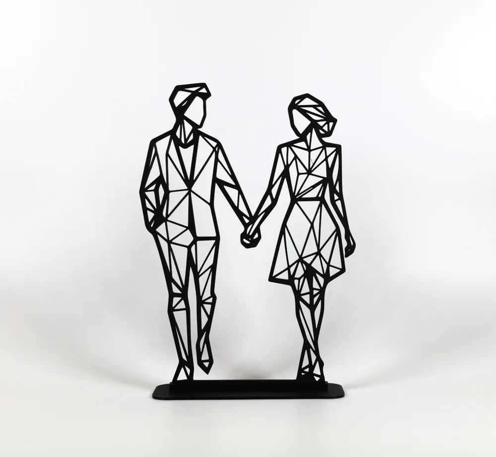Geometric Low Poly Valentines Couple