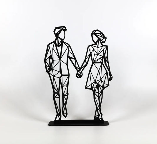 Geometric Low Poly Valentines Couple