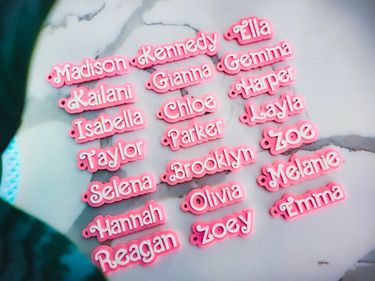 Custom Barbie Name Keychain
