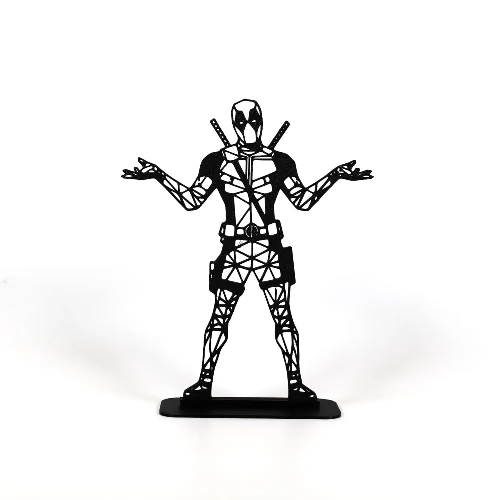 Geometric Low Poly Shrugging Deadpool