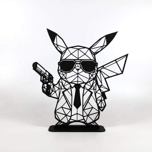 Low Poly Geometric Agent Pikachu