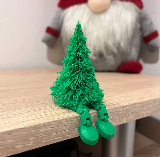 Cute Christmas tree with legs