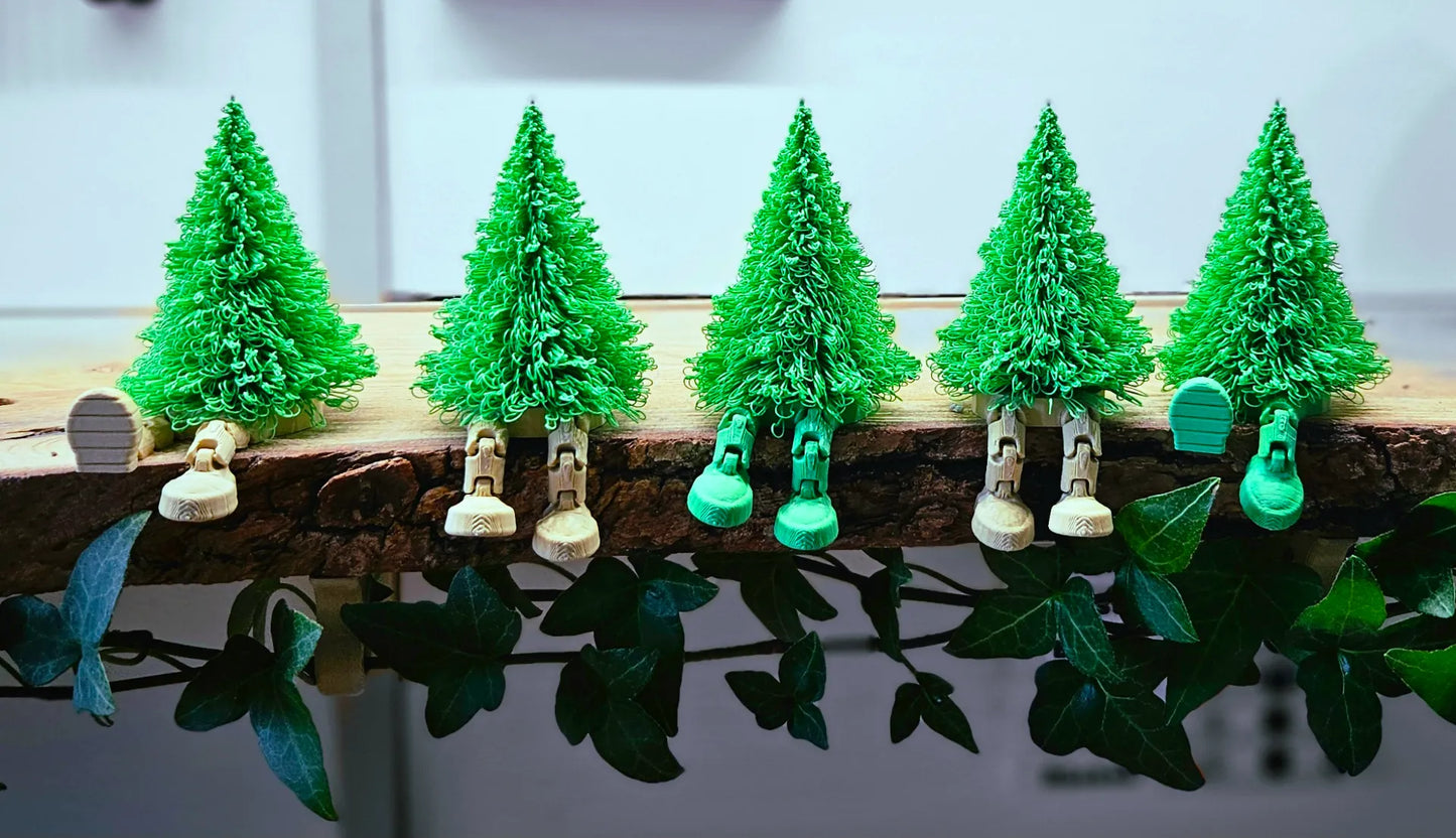 Cute Christmas tree with legs