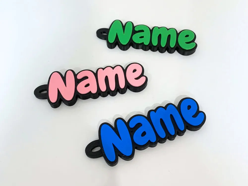 Custom Multicolor Name Keyring
