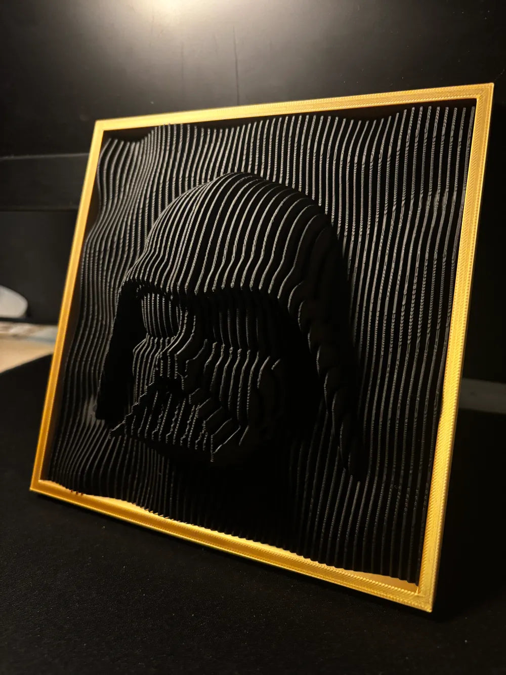 Dark Vador layered wave sculpture