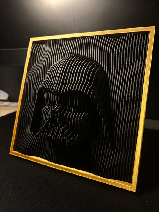 Dark Vador layered wave sculpture