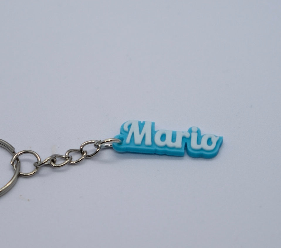 Custom Name Keychain Two Color Combo