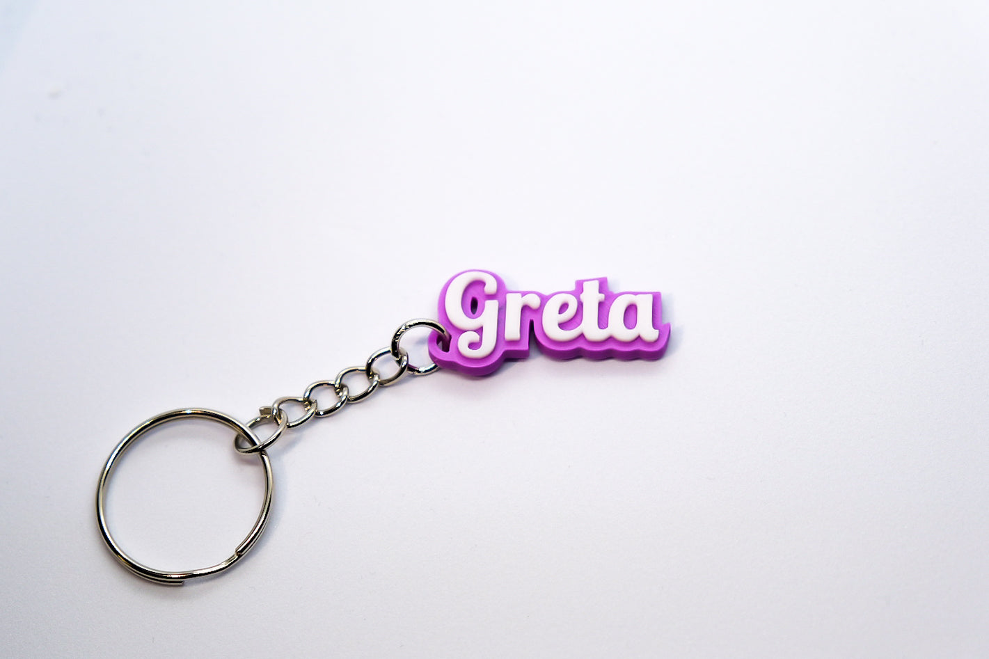 Custom Name Keychain Two Color Combo