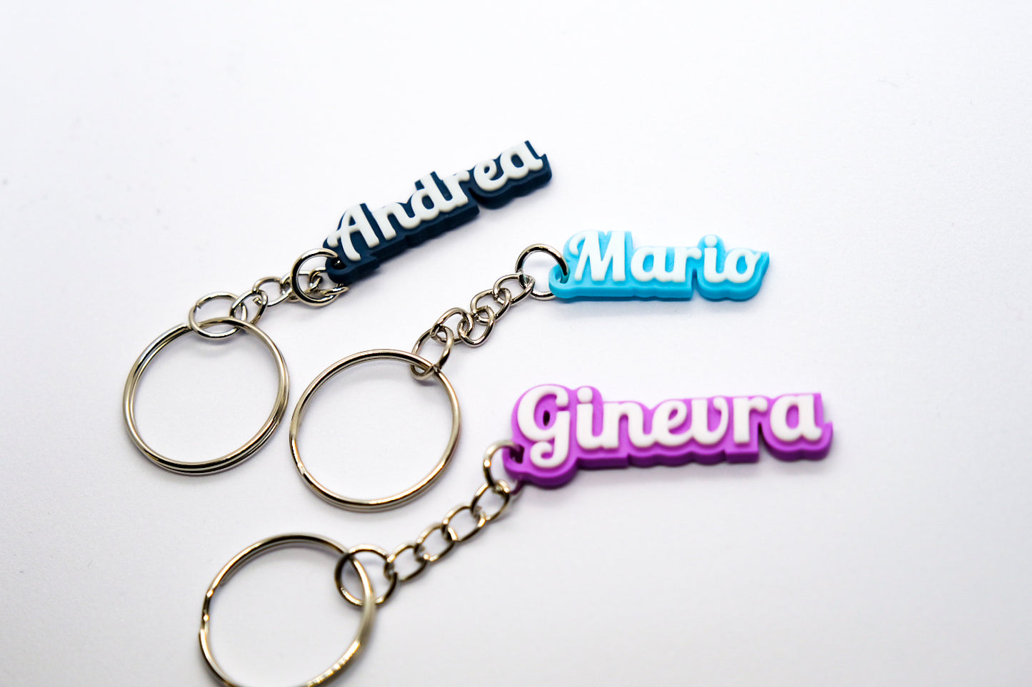 Custom Name Keychain Two Color Combo