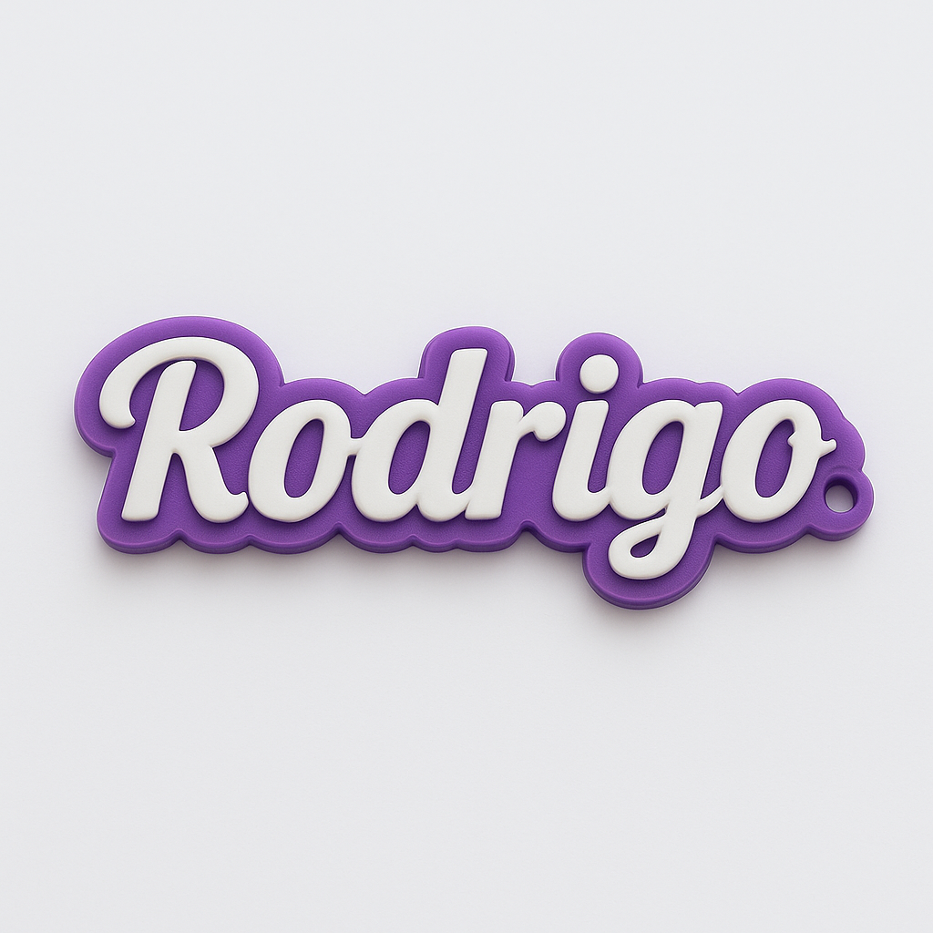 Custom Name Keychain Two Color Combo