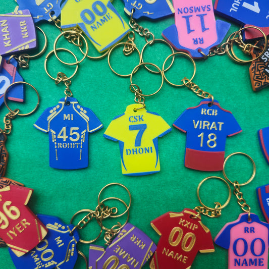 Custom name IPL jersey keychain
