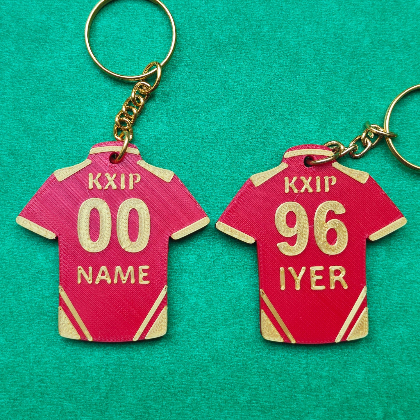 Custom name IPL jersey keychain