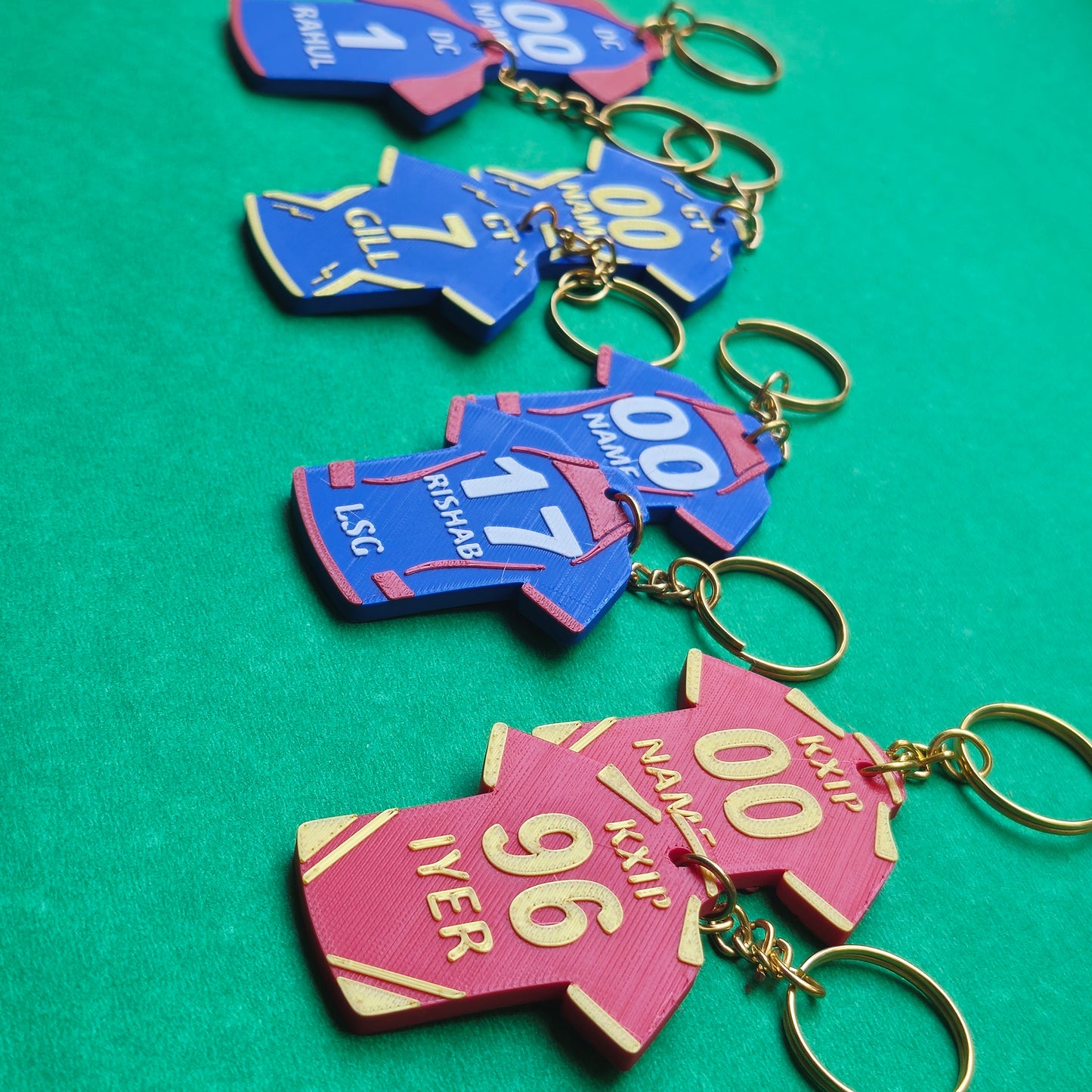 Custom name IPL jersey keychain