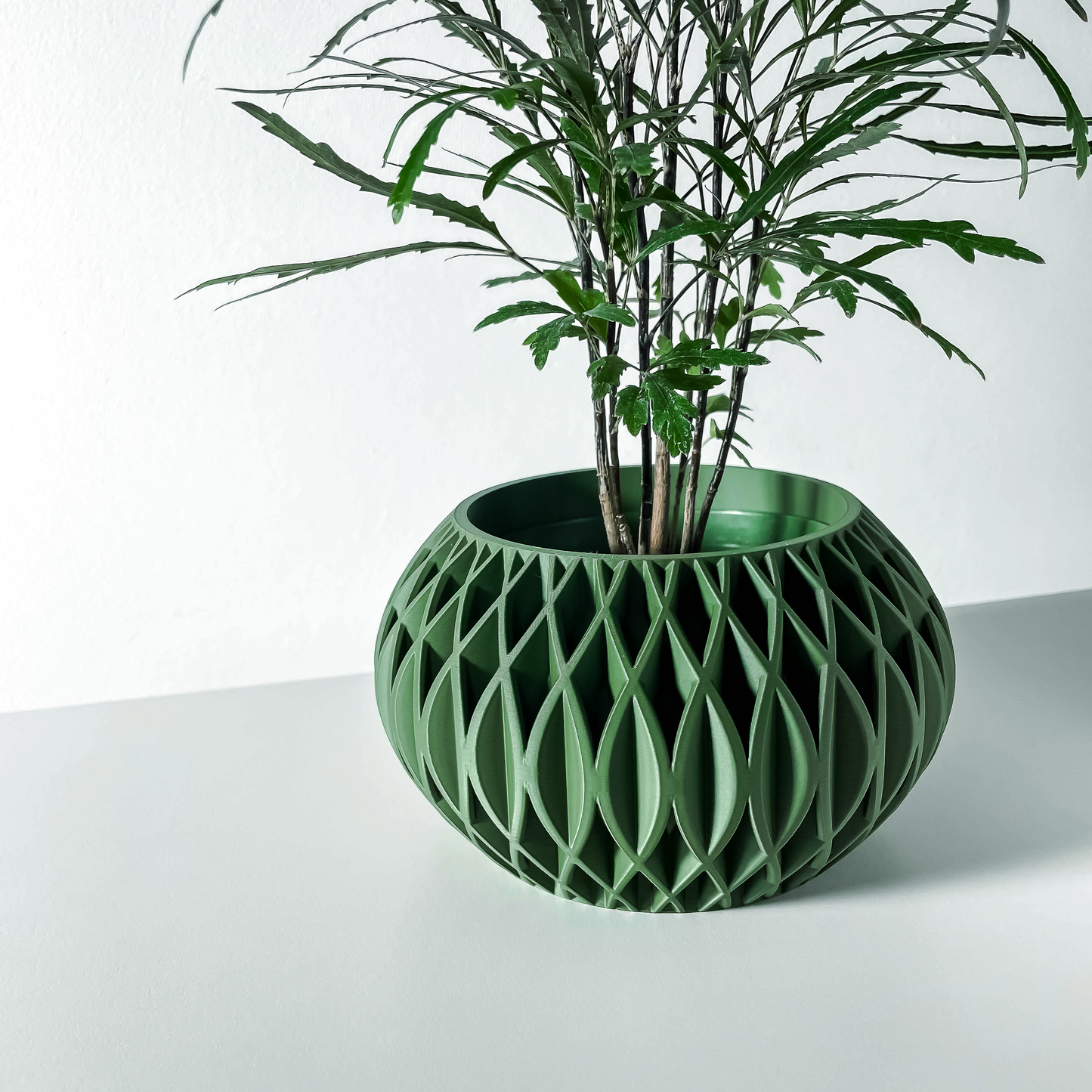 The Revan Interior Planter Pot with Drainage Tray