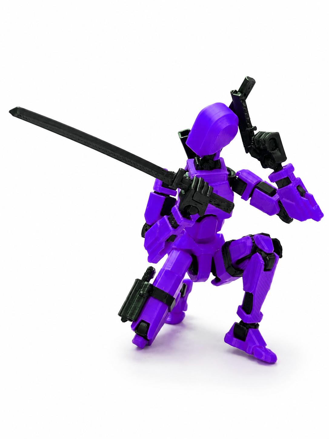 (Assembly Completed) Dummy 13 Action Figure | with Weapons| Assembly Completed | 3D Printed (Purple)