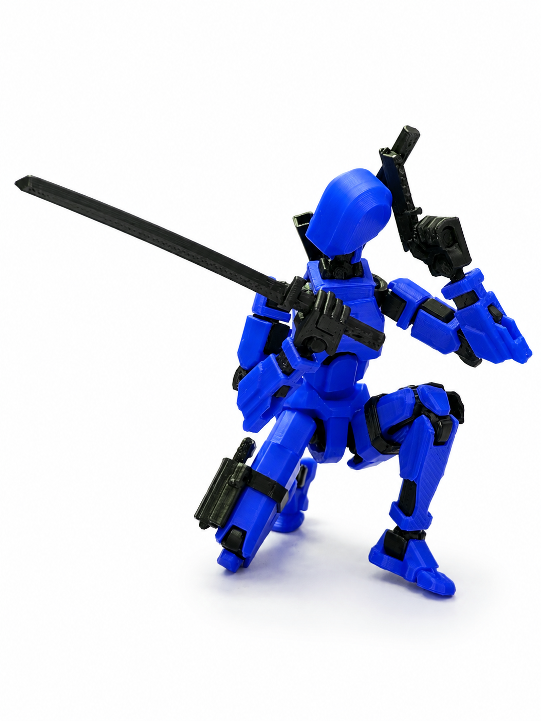 (Assembly Completed) Dummy 13 Action Figure | with Weapons| Assembly Completed | 3D Printed (Blue)
