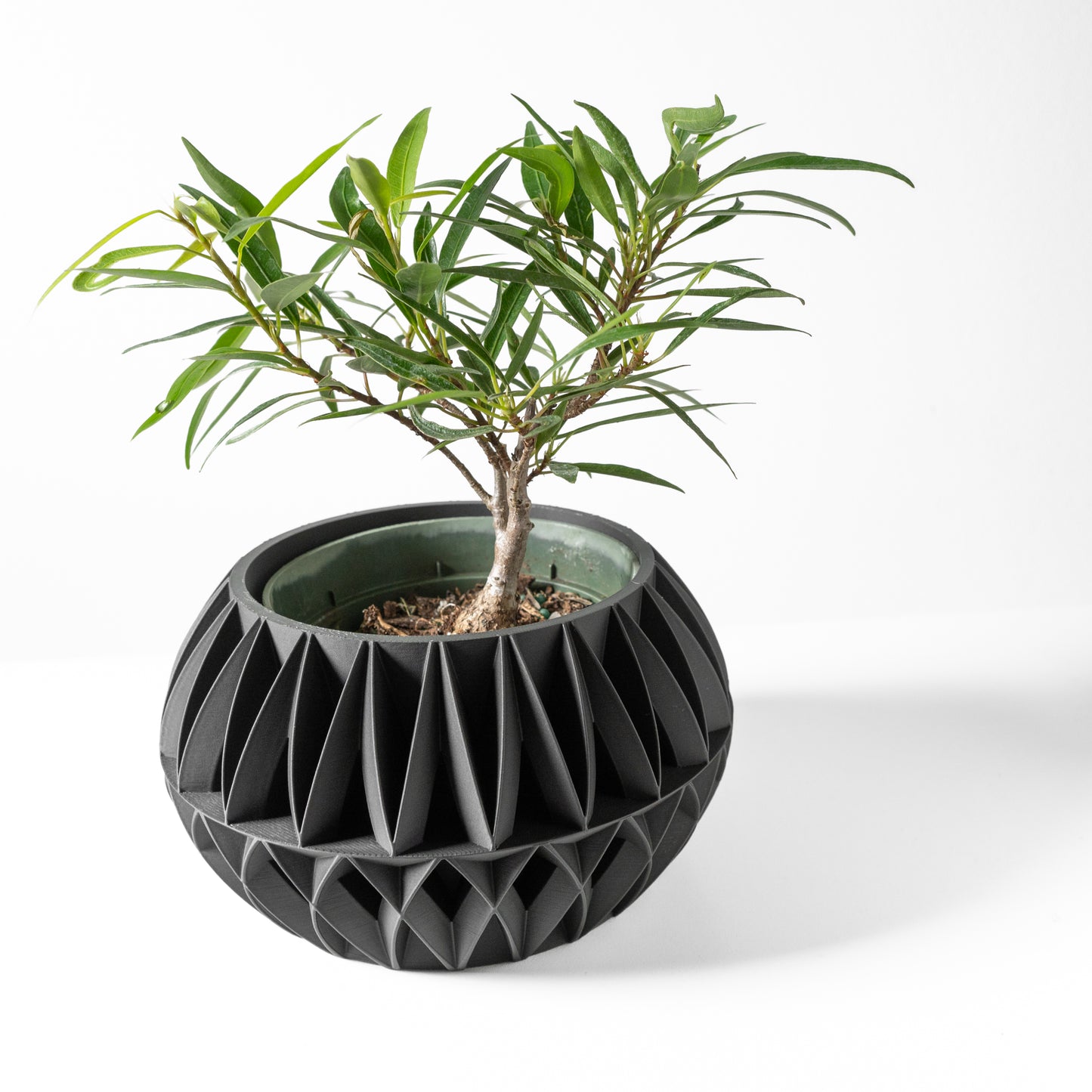 The Oku Interior Planter Pot with Drainage Tray