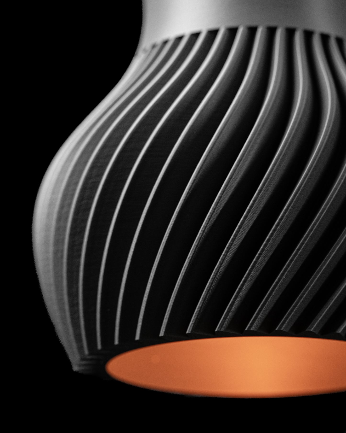 Ridged Pendant Light