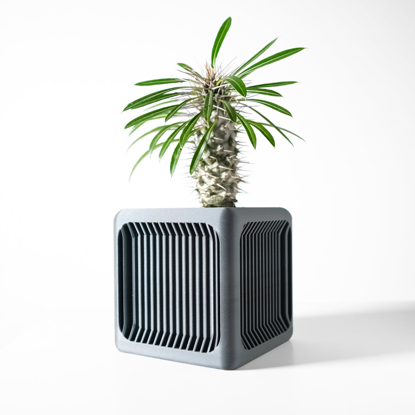 The Rovo Square Interior Planter Pot with Drainage Tray