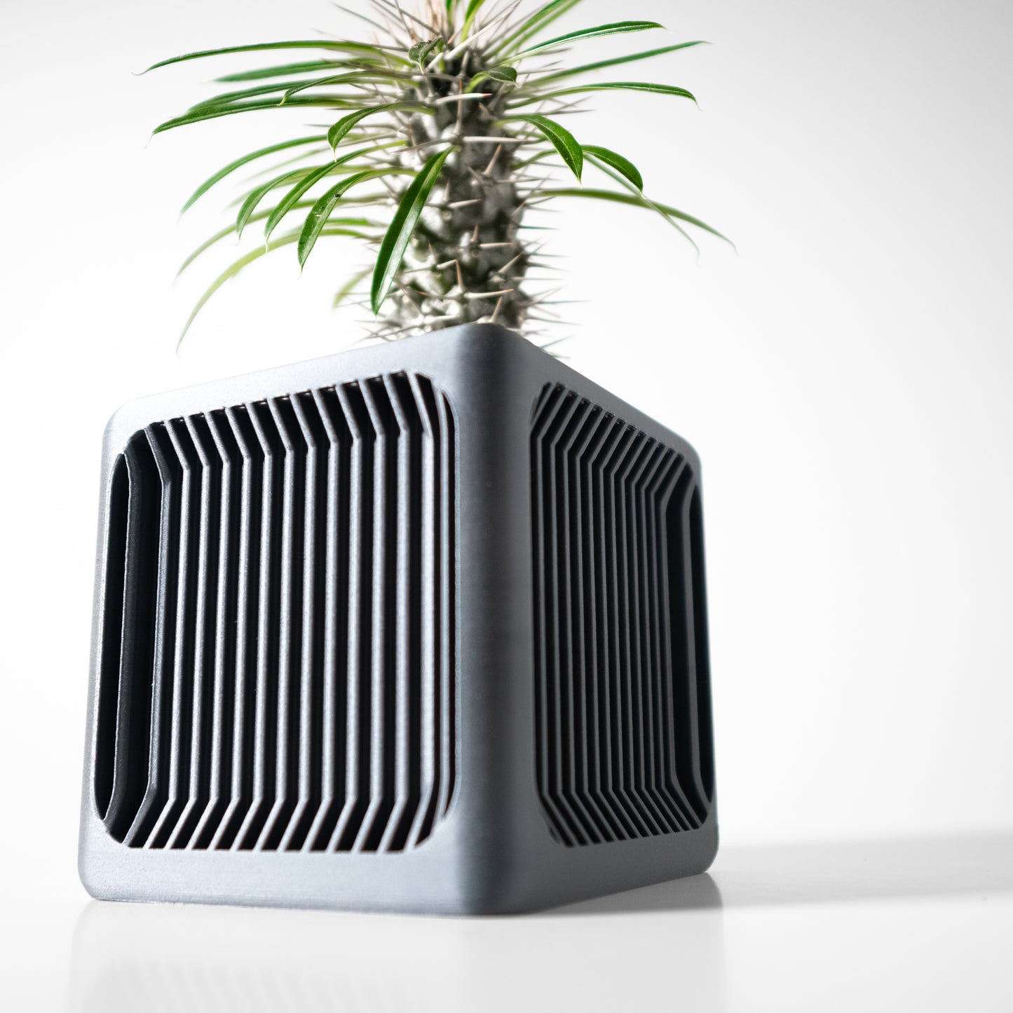 The Rovo Square Interior Planter Pot with Drainage Tray
