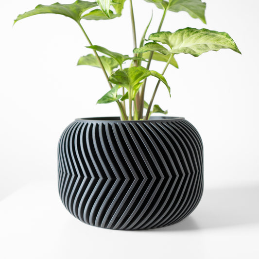 The Ervon Interior Planter Pot with Drainage Tray,