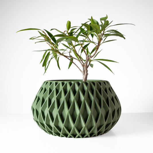 The Rivio Interior Planter Pot with Drainage Tray