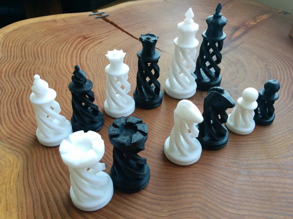 Spiral Chess Pieces