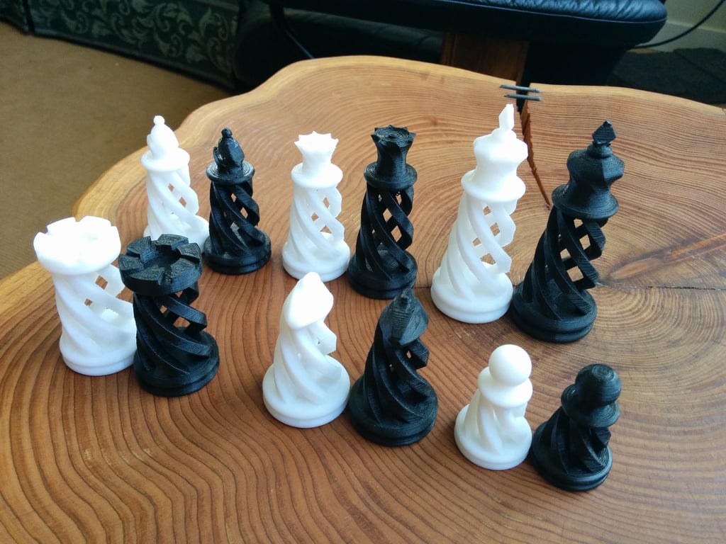 Spiral Chess Pieces