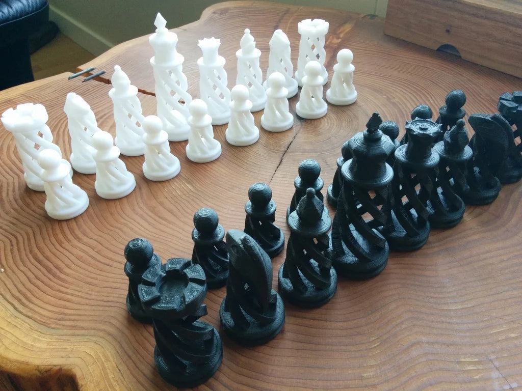 Spiral Chess Pieces