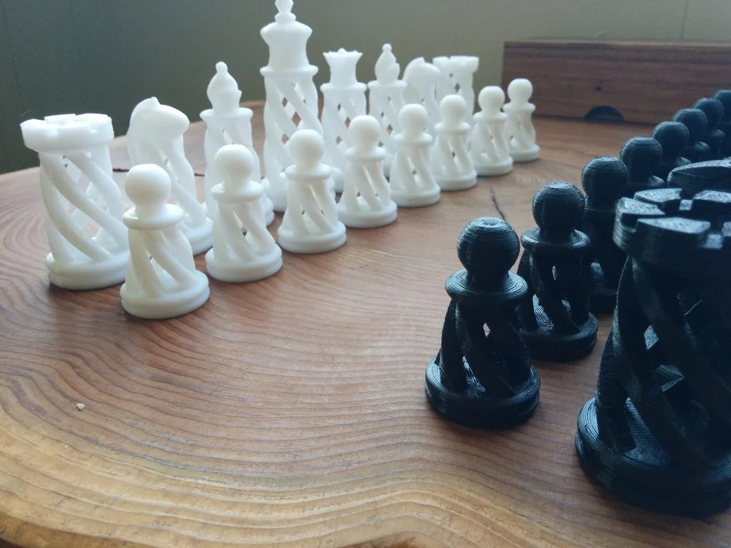 Spiral Chess Pieces