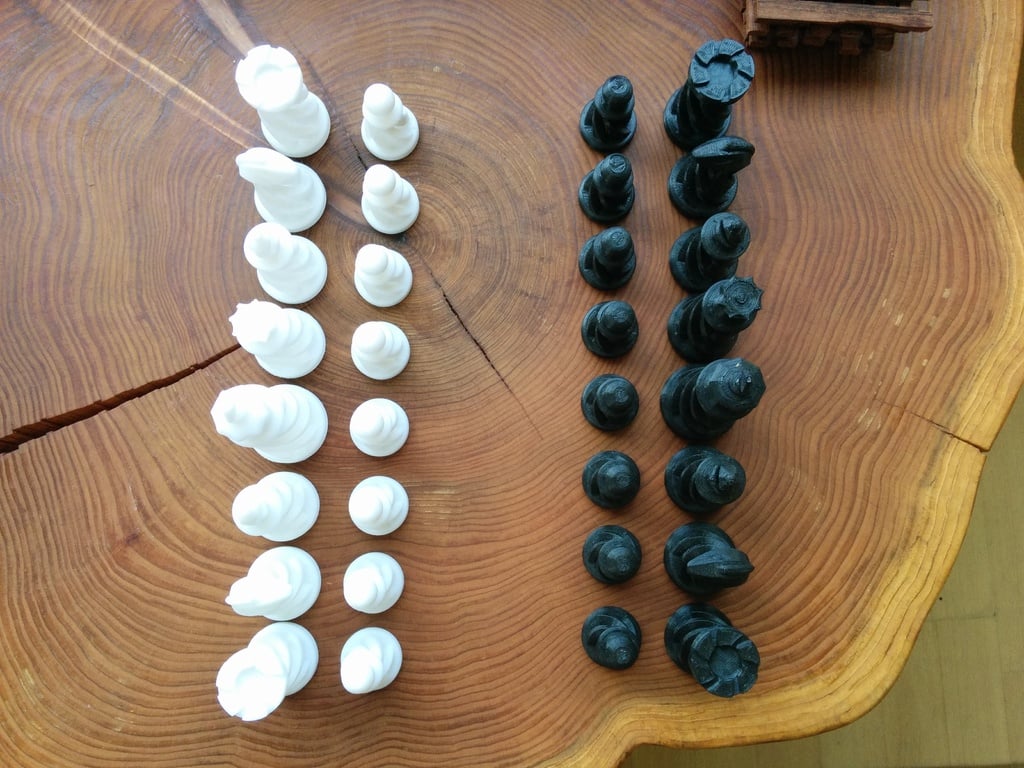 Spiral Chess Pieces