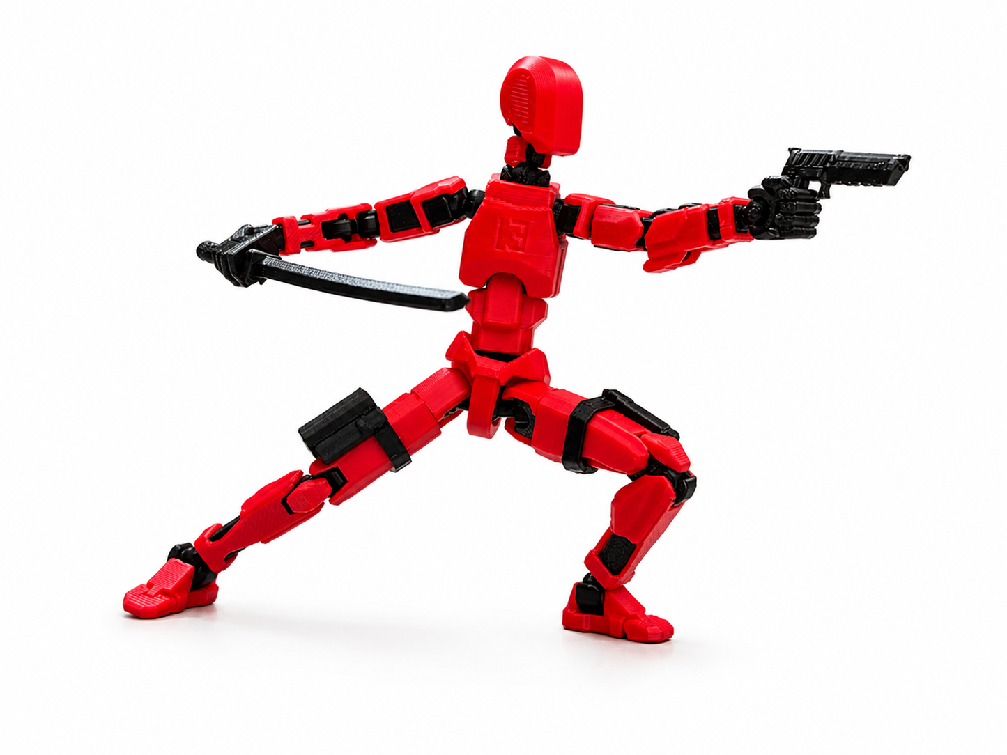 (Assembly Completed) Dummy 13 Action Figure | with Weapons| Assembly Completed | 3D Printed (Red)