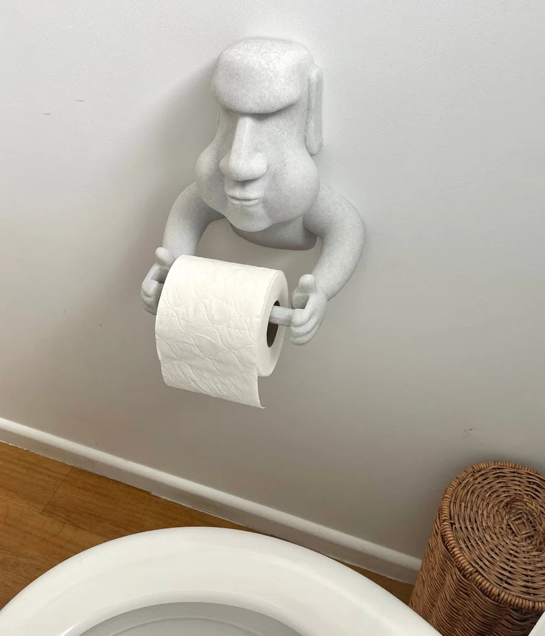 Moai Toilet Roll Holder