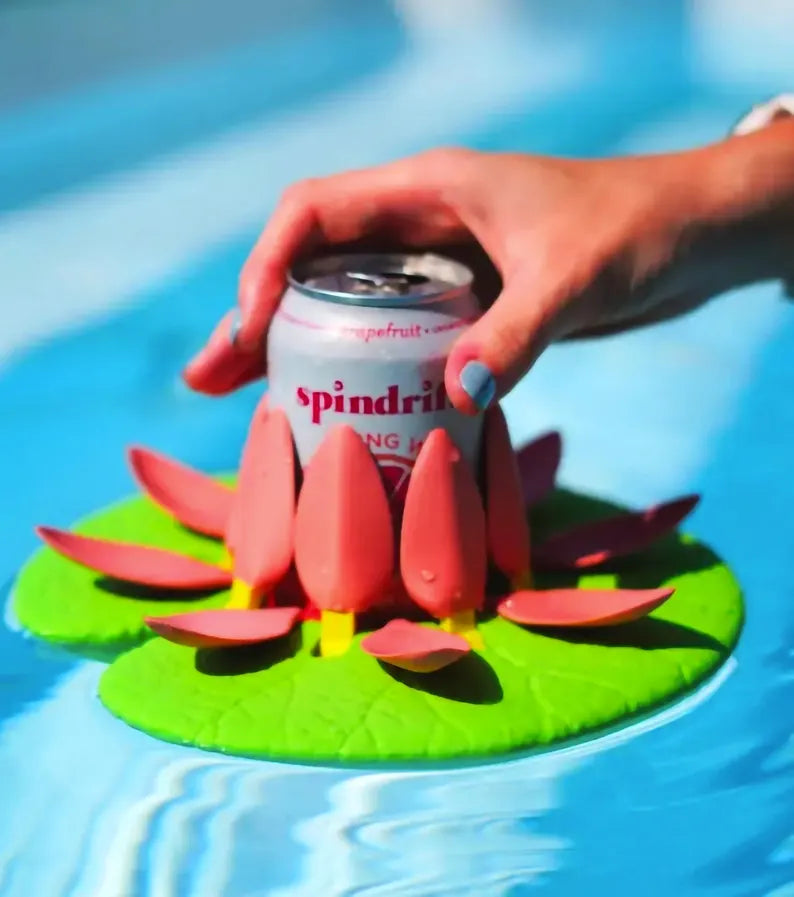 Lily Pad Cupholder - Pool Can Holder with Self Adjusting petals