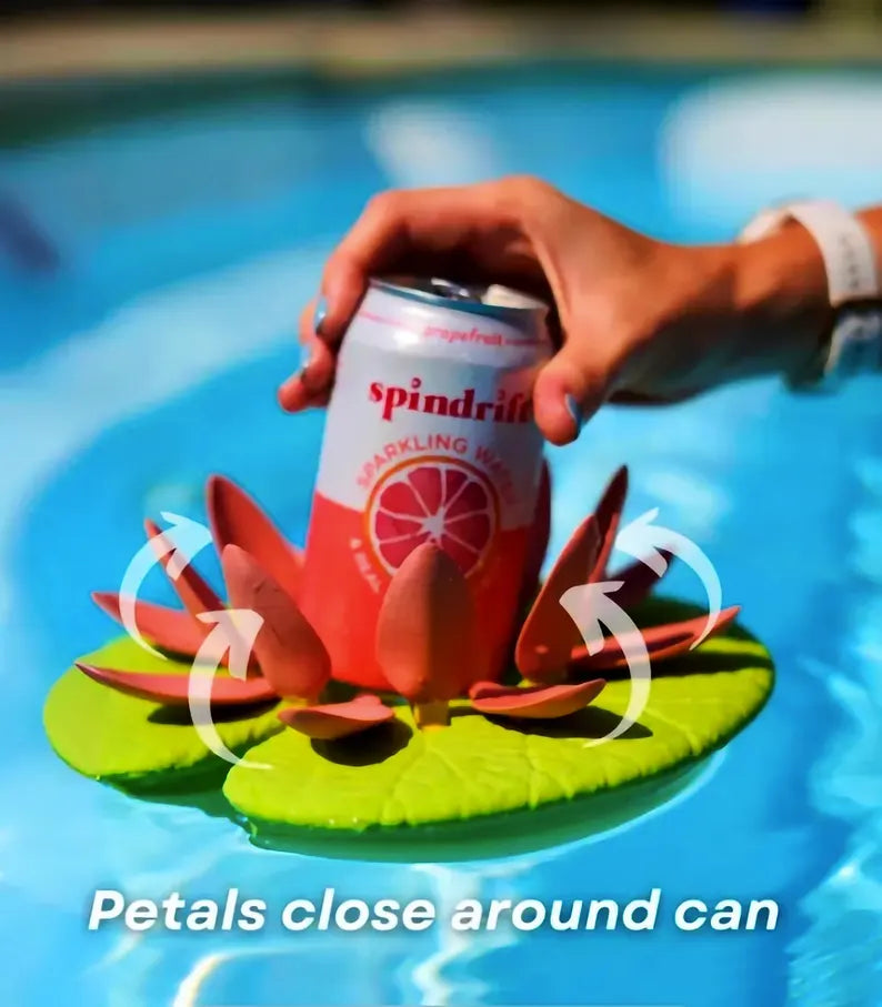 Lily Pad Cupholder - Pool Can Holder with Self Adjusting petals