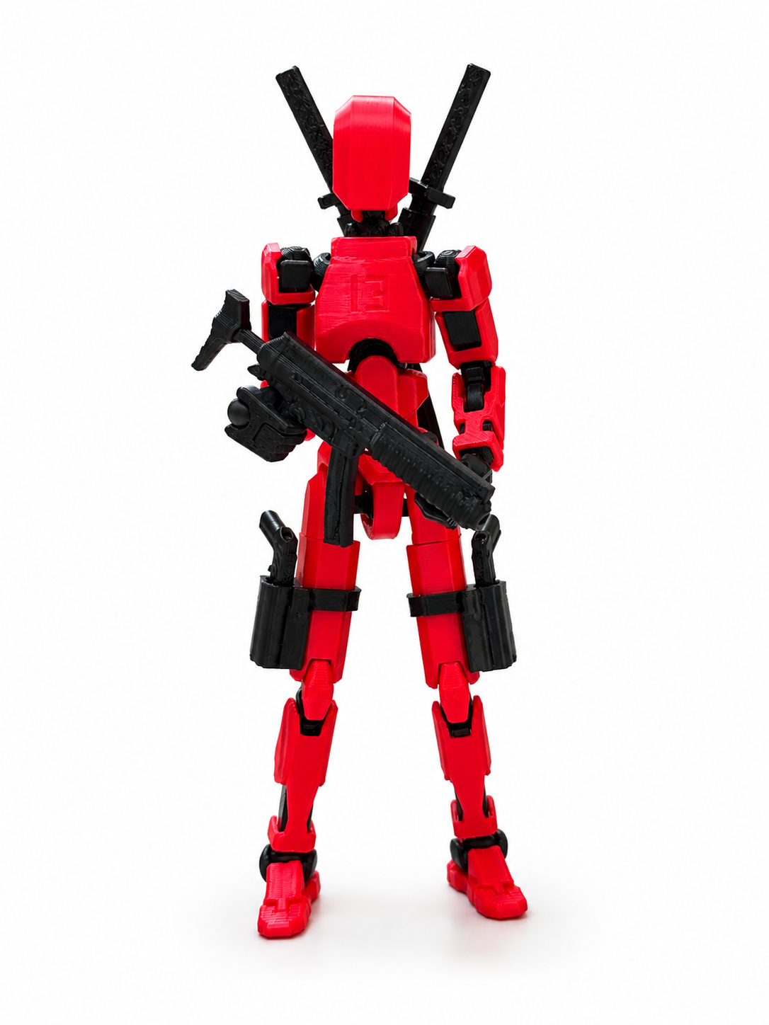 (Assembly Completed) Dummy 13 Action Figure | with Weapons| Assembly Completed | 3D Printed (Red)