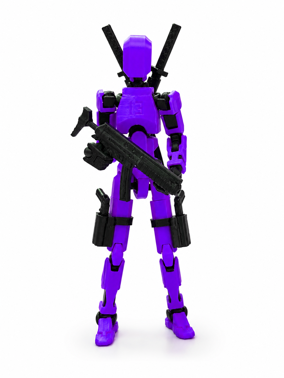 (Assembly Completed) Dummy 13 Action Figure | with Weapons| Assembly Completed | 3D Printed (Purple)
