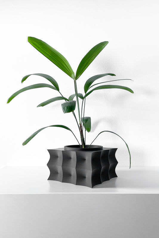 The Averth Interior Planter Pot with Drainage Tray