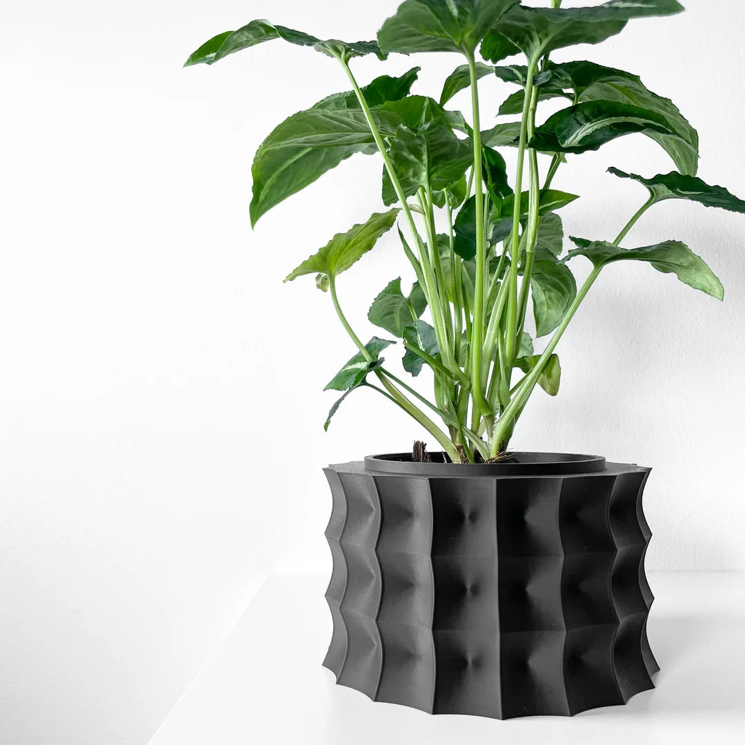 The Kivern Interior Planter Pot with Drainage Tray