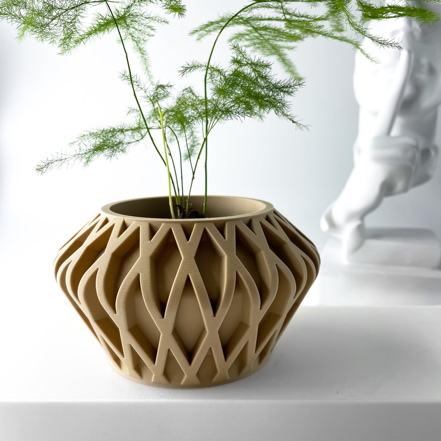 The Suvan Interior Planter Pot with Drainage Tray