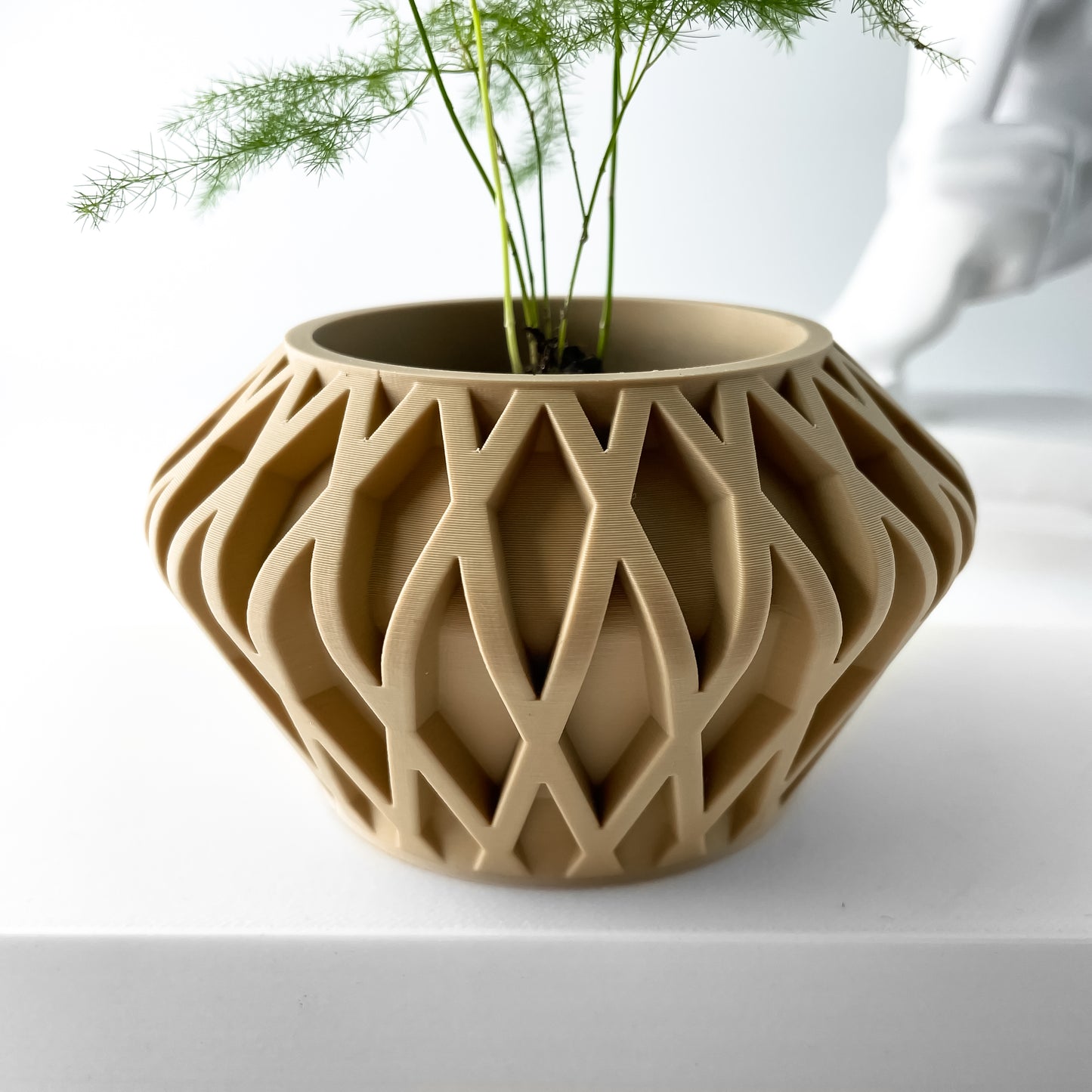 The Suvan Interior Planter Pot with Drainage Tray