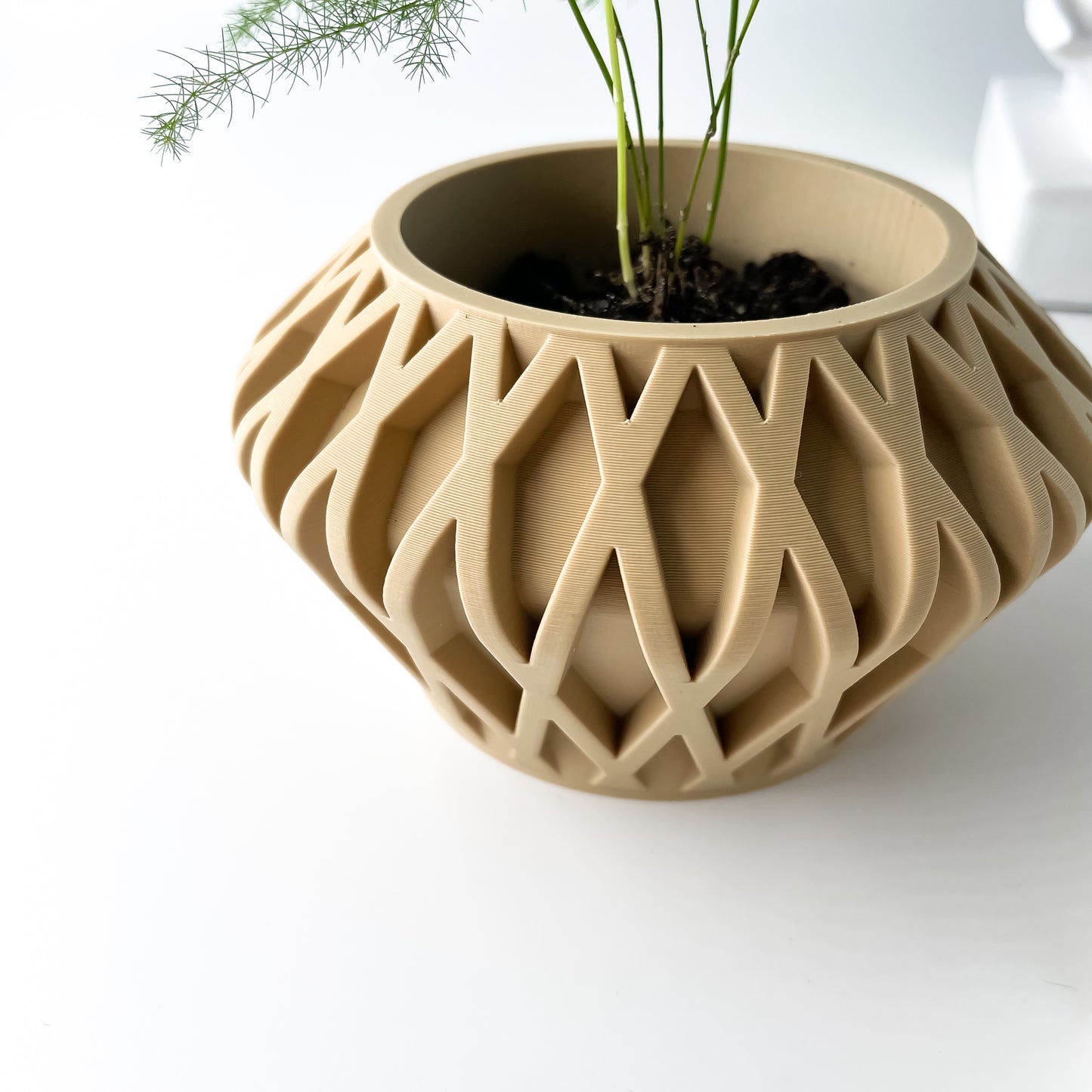 The Suvan Interior Planter Pot with Drainage Tray