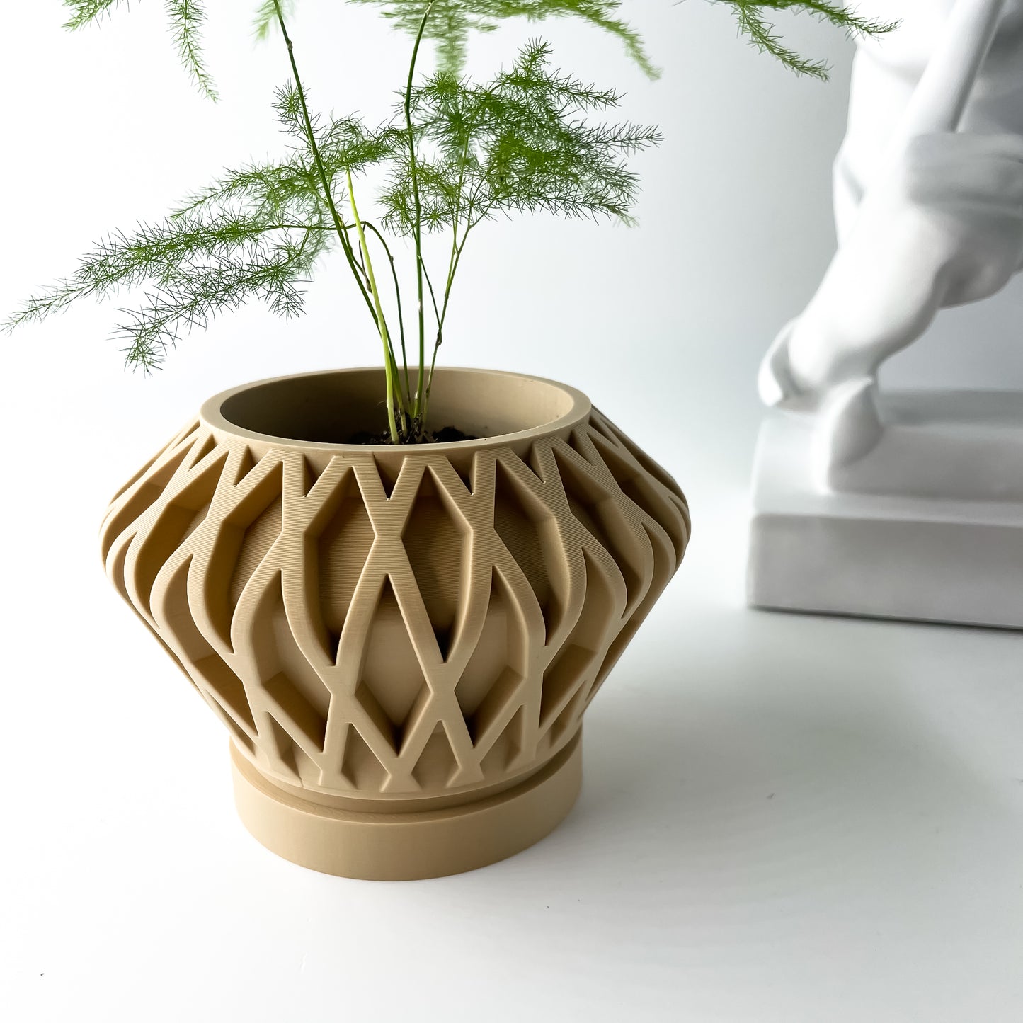 The Suvan Interior Planter Pot with Drainage Tray